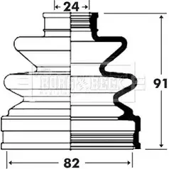 Пыльник шруса, ремкомплект BORG & BECK CX4 S8W BCB6002 F6OTL1 3155217 изображение 0