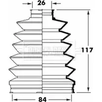 Пыльник шруса, ремкомплект BORG & BECK 06 5HHYQ 3155227 BCB6012 PAAGJG