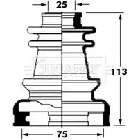 Пыльник шруса, ремкомплект BORG & BECK TH OCD6 F079X7 BCB6030 3155243 изображение 0