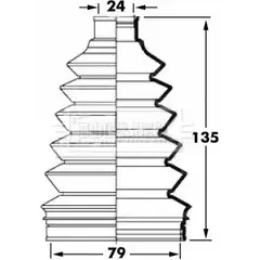 Пыльник шруса, ремкомплект BORG & BECK C19E 3W2 TKSKR7P 3155247 BCB6034 изображение 0