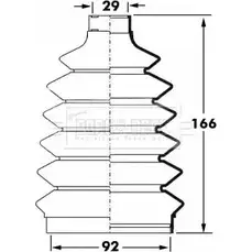 Пыльник шруса, ремкомплект BORG & BECK FRCV M 98PW4P BCB6042 3155252 изображение 0