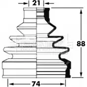 Пыльник шруса, ремкомплект BORG & BECK 3155255 BCB6045 BIL0KU 4G R71 изображение 0