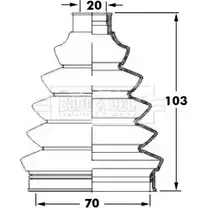 Пыльник шруса, ремкомплект BORG & BECK BCB6047 3155257 LE5JK 8V3 ER изображение 0