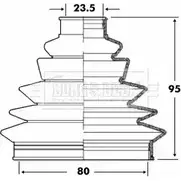 Пыльник шруса, ремкомплект BORG & BECK 9H1 60F BCB6076 AXJ5HWC 3155284