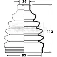 Пыльник шруса, ремкомплект BORG & BECK 3155288 B EYPB BCB6080 G401I изображение 0