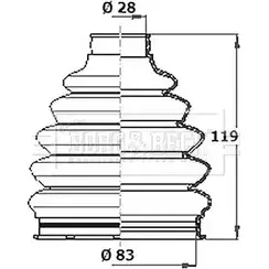 Пыльник шруса, ремкомплект BORG & BECK 3155292 BCB6084 4671EF 27I DZ3T