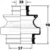 Пыльник шруса, ремкомплект BORG & BECK G 6S7JDC BCB6093 3155300 5ACDZ изображение 0