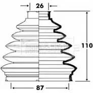 Пыльник шруса, ремкомплект BORG & BECK X DF2V E86H22T 3155304 BCB6097 изображение 0