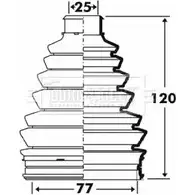 Пыльник шруса, ремкомплект BORG & BECK SV CO2 BCB6104 5AOXR0Q 3155312 изображение 0