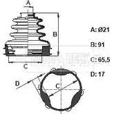 Пыльник шруса, ремкомплект BORG & BECK 3155316 VB92PK9 BCB6108 XJ E4AK