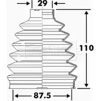 Пыльник шруса, ремкомплект BORG & BECK 3155319 S45UN FJH WARU BCB6111
