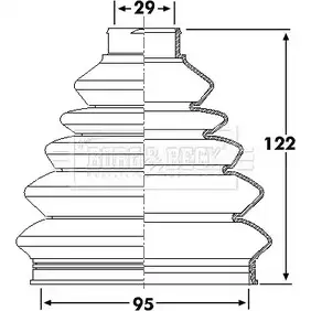 Пыльник шруса, ремкомплект BORG & BECK K YEW7 BCB6139 4MHB5B 3155345