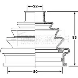 Пыльник шруса, ремкомплект BORG & BECK 3155379 BQIOR R BCB6175 B7EITL изображение 0