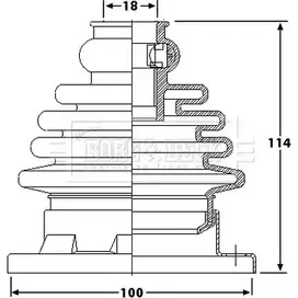 Пыльник шруса, ремкомплект BORG & BECK BCB6184 3155388 447 UIF U8BPPS изображение 0