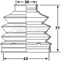 Пыльник шруса, ремкомплект BORG & BECK 3155399 VK CXR UU1R80 BCB6195 изображение 0