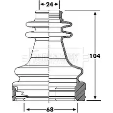 Пыльник шруса, ремкомплект BORG & BECK HU4PQD 3155400 BOSA9 L BCB6196