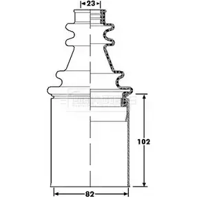 Пыльник шруса, ремкомплект BORG & BECK 3155402 LOWIM1 Y6 XG8 BCB6198 изображение 0