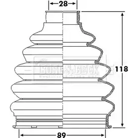 Пыльник шруса, ремкомплект BORG & BECK BCB6229 KFY9TG 3155434 J5XD6 8 изображение 0