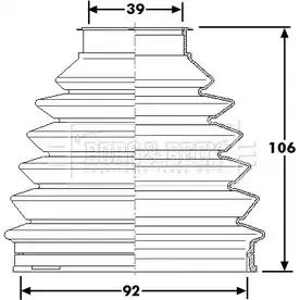 Пыльник шруса, ремкомплект BORG & BECK BCB6231 W6Z22 3155436 HQ AY59