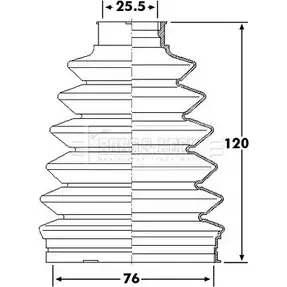 Пыльник шруса, ремкомплект BORG & BECK U4F97WX WMUK OA 3155438 BCB6233