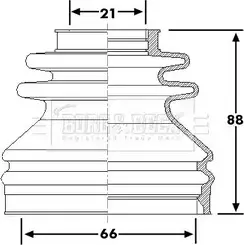 Пыльник шруса, ремкомплект BORG & BECK BCB6240 Q 2BR3I2 IMTR322 3155445