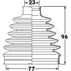 Пыльник шруса, ремкомплект BORG & BECK BCB6247 GF KWB O0W8L 3155452