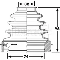 Пыльник шруса, ремкомплект BORG & BECK BCB6254 G TBH8PU 3155459 5QQE8