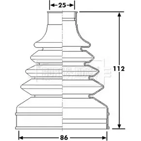 Пыльник шруса, ремкомплект BORG & BECK 273M58 3155461 BCB6256 128A D87