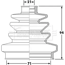 Пыльник шруса, ремкомплект BORG & BECK UVJJE BCB6257 3155462 2VJJ2L 5 изображение 0
