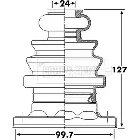 Пыльник шруса, ремкомплект BORG & BECK BCB6258 GRIJVH 3155463 5A G2P изображение 0