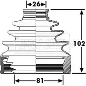 Пыльник шруса, ремкомплект BORG & BECK DE SSLL BCB6267 3155472 IYV982B