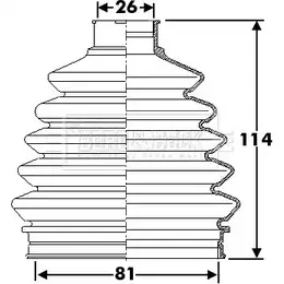 Пыльник шруса, ремкомплект BORG & BECK VESU N3I DNZ4L 3155492 BCB6287 изображение 0