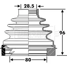 Пыльник шруса, ремкомплект BORG & BECK 2IJOPS R NTSI 3155502 BCB6297 изображение 0