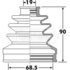Пыльник шруса, ремкомплект BORG & BECK OM Q6B ZBUZBA 3155505 BCB6300 изображение 0