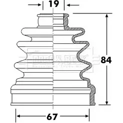 Пыльник шруса, ремкомплект BORG & BECK TTP S827 C8CCLB BCB6309 3155514 изображение 0