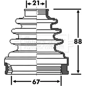 Пыльник шруса, ремкомплект BORG & BECK RZ0KP G LPL9631 3155518 BCB6313 изображение 0