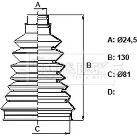 Пыльник шруса, ремкомплект BORG & BECK BCB6337 M5 FB5PB 3155541 JGV4GG5