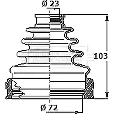 Пыльник шруса, ремкомплект BORG & BECK 8R0L1 8S IQVLB 3155602 BCB6403
