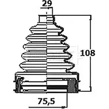 Пыльник шруса, ремкомплект BORG & BECK EUMTE 3155609 6 IJTY BCB6410 изображение 0