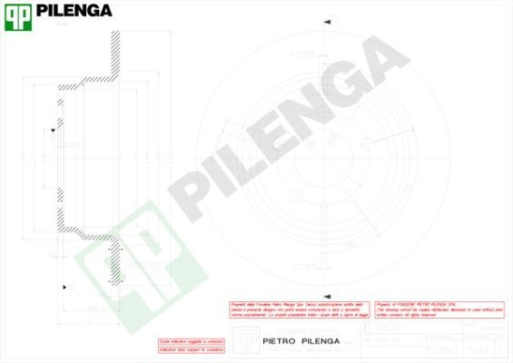 Тормозной диск PILENGA 5264 F58A H 2363335