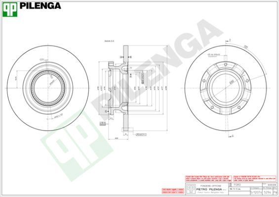 Тормозной диск PILENGA 2363364 PF82 1 5294