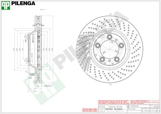 Тормозной диск PILENGA V1724R 1440598206 9 N7O9PE изображение 0