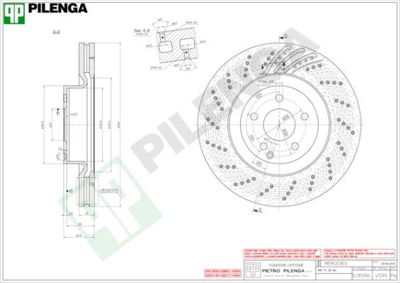 Тормозной диск PILENGA V595 2364370 A CEIP7
