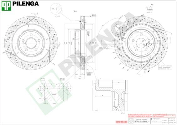 Тормозной диск PILENGA 2364371 4VNM BD1 V596
