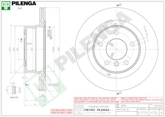 Тормозной диск PILENGA 2364490 V722 VC6M6 G изображение 0