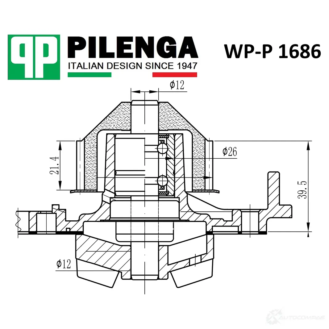 Помпа водяная PILENGA LG O6M OYBAY8 1422913798 WP-P 1686 изображение 0