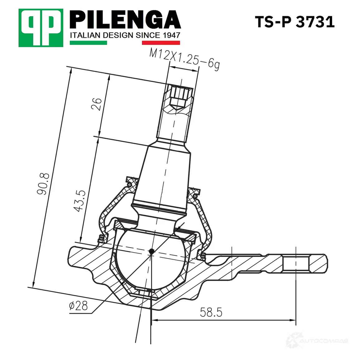 Опора шаровая рычага подвески PILENGA 1440664976 TSP3731 B AHZ9B