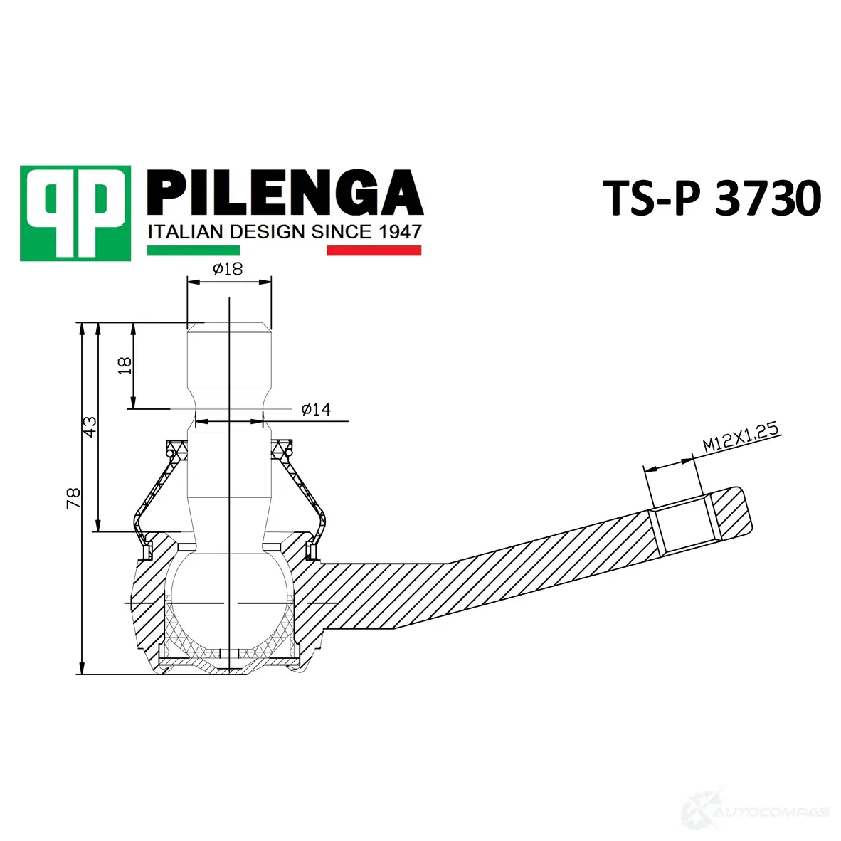 Опора шаровая рычага подвески PILENGA 5 6XJ2MP TSP3730 1440664977