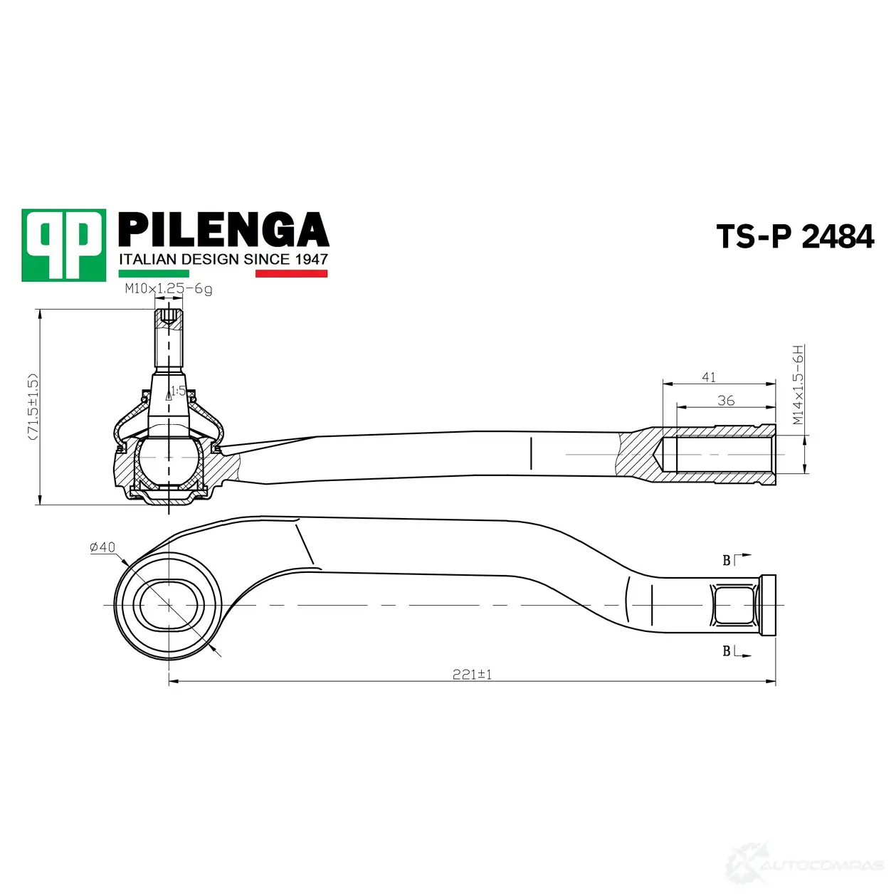 Наконечник тяги рулевой, левый PILENGA I731 L 1440665027 TSP2484