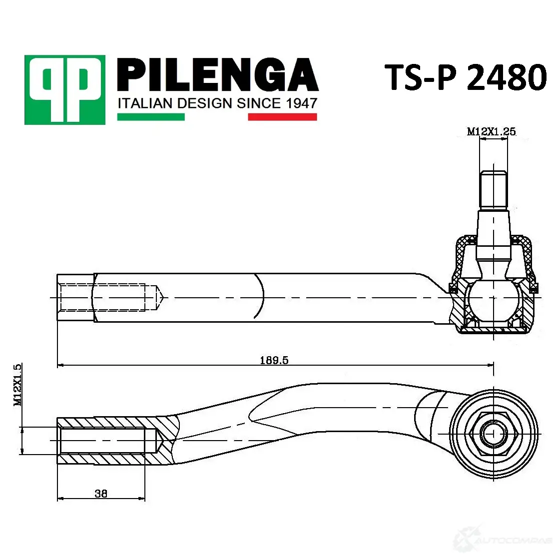 Наконечник тяги рулевой, правый PILENGA TSP2480 1440665032 K 247MIH